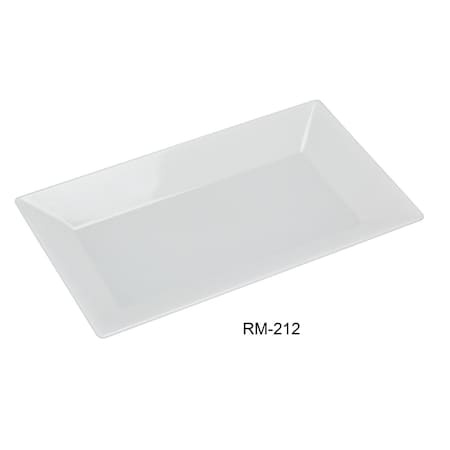 Yanco Rome Rectangular Plate, White - 12 in., 24PK RM-212